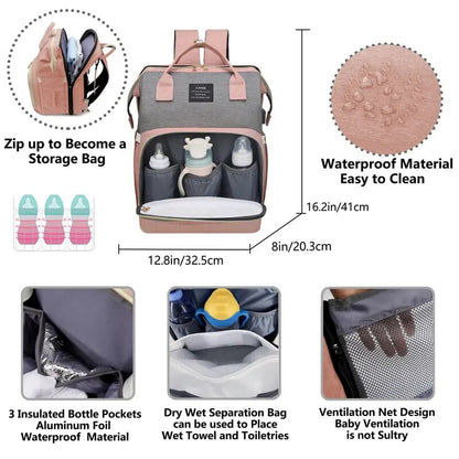 Baby Diaper Bag Backpack with Changing Station